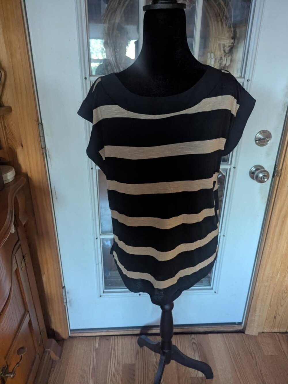 Top Coldwater Creek size medium black/tan